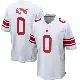＃0 Men's Brian Burns White Game New York Giants Jersey