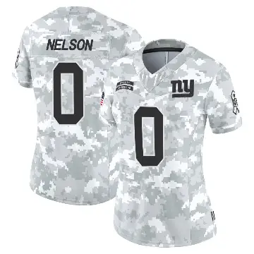 ＃0 Women's Braylen Nelson Arctic Camo Limited New York Giants 2024 Salute to Service Jersey