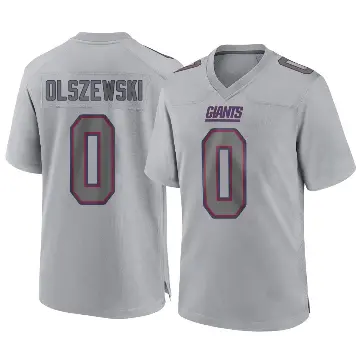 ＃0 Youth Gunner Olszewski Gray Game New York Giants Atmosphere Fashion Jersey