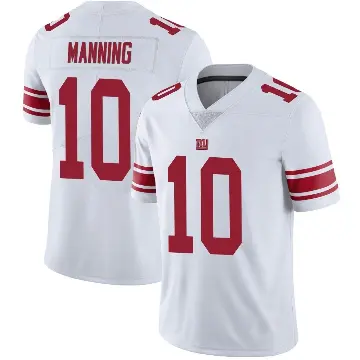 ＃10 Youth Eli Manning White Limited New York Giants Vapor Untouchable Jersey
