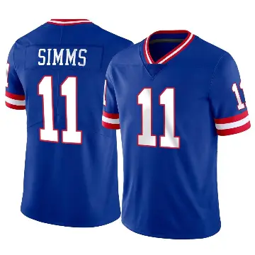＃11 Youth Phil Simms Limited New York Giants Classic Vapor Jersey
