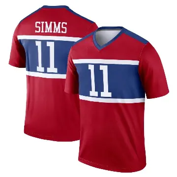 ＃11 Youth Phil Simms Red Legend New York Giants Century Alternate Jersey