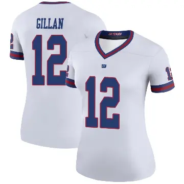 ＃12 Women's Jamie Gillan White Legend New York Giants Color Rush Jersey