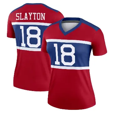 ＃18 Women's Darius Slayton Red Legend New York Giants Century Alternate Jersey