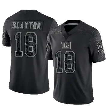 ＃18 Youth Darius Slayton Black Limited New York Giants Reflective Jersey