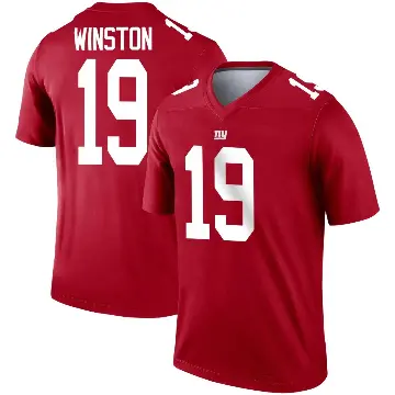 ＃19 Men's Jameis Winston Red Legend New York Giants Inverted Jersey