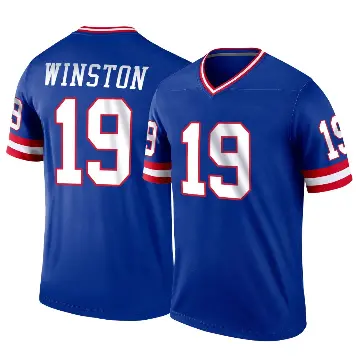 ＃19 Men's Jameis Winston Royal Legend New York Giants Classic Jersey