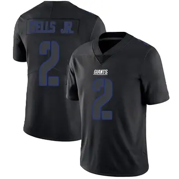 ＃2 Youth Antwane Wells Jr. Black Impact Limited New York Giants Jersey