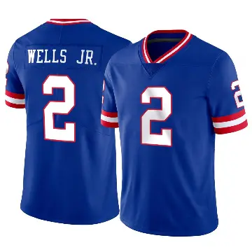 ＃2 Youth Antwane Wells Jr. Limited New York Giants Classic Vapor Jersey