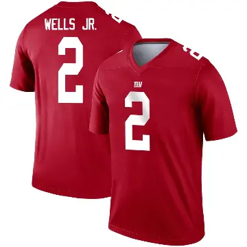 ＃2 Youth Antwane Wells Jr. Red Legend New York Giants Inverted Jersey