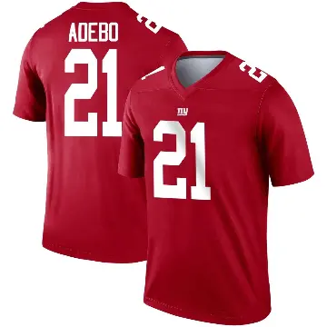 ＃21 Men's Paulson Adebo Red Legend New York Giants Inverted Jersey