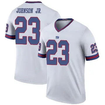 ＃23 Men's Anthony Johnson Jr. White Legend New York Giants Color Rush Jersey