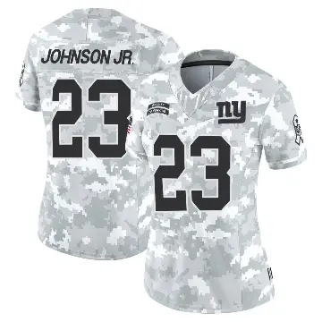 ＃23 Women's Anthony Johnson Jr. Arctic Camo Limited New York Giants 2024 Salute to Service Jersey