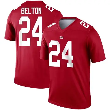 ＃24 Men's Dane Belton Red Legend New York Giants Inverted Jersey