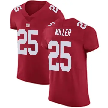 ＃25 Men's Dante Miller Red Elite New York Giants Alternate Vapor Untouchable Jersey