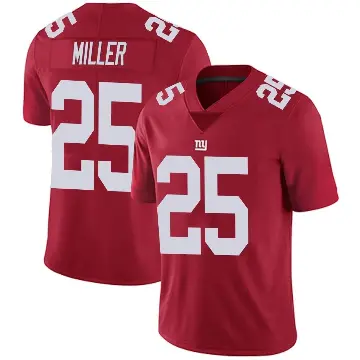 ＃25 Men's Dante Miller Red Limited New York Giants Alternate Vapor Untouchable Jersey
