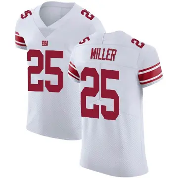 ＃25 Men's Dante Miller White Elite New York Giants Vapor Untouchable Jersey