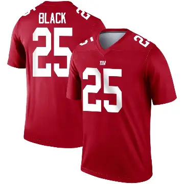 ＃25 Men's Korie Black Red Legend New York Giants Inverted Jersey