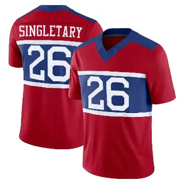 ＃26 Men's Devin Singletary Red Limited New York Giants Century Alternate Vapor F.U.S.E. Jersey