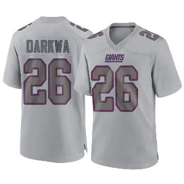 ＃26 Men's Orleans Darkwa Gray Game New York Giants Atmosphere Fashion Jersey