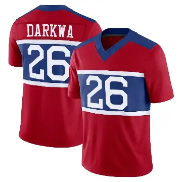 ＃26 Men's Orleans Darkwa Red Limited New York Giants Century Alternate Vapor F.U.S.E. Jersey