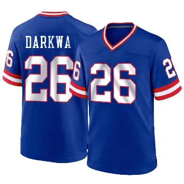 ＃26 Men's Orleans Darkwa Royal Game New York Giants Classic Jersey