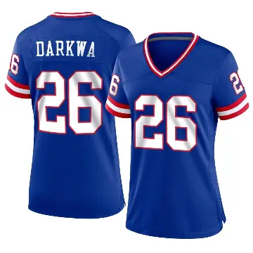 ＃26 Women's Orleans Darkwa Royal Game New York Giants Classic Jersey