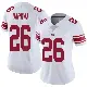 ＃26 Women's Orleans Darkwa White Limited New York Giants Vapor Untouchable Jersey