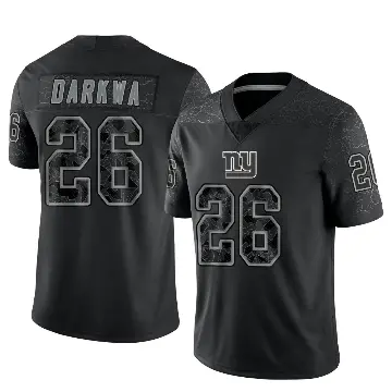 ＃26 Youth Orleans Darkwa Black Limited New York Giants Reflective Jersey