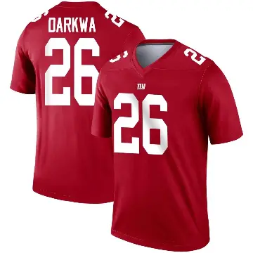 ＃26 Youth Orleans Darkwa Red Legend New York Giants Inverted Jersey