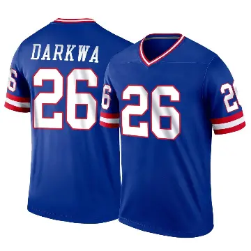 ＃26 Youth Orleans Darkwa Royal Legend New York Giants Classic Jersey