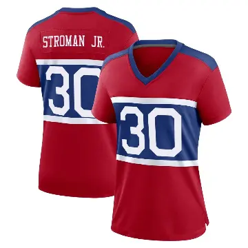＃30 Women's Greg Stroman Jr. Red Game New York Giants Century Alternate Jersey