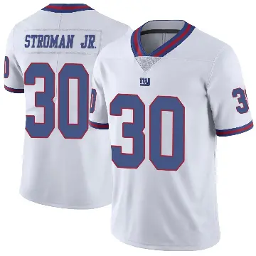 ＃30 Youth Greg Stroman Jr. White Limited New York Giants Color Rush Jersey