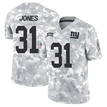 ＃31 Men's Nic Jones Arctic Camo Limited New York Giants 2024 Salute to Service Jersey