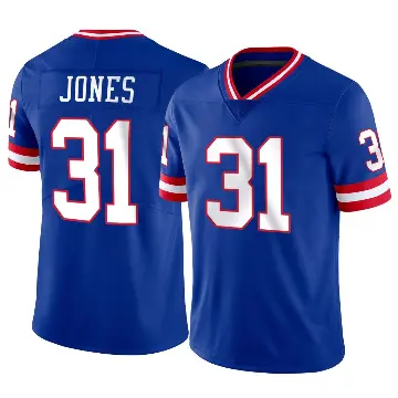 ＃31 Men's Nic Jones Limited New York Giants Classic Vapor Jersey