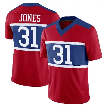 ＃31 Men's Nic Jones Red Limited New York Giants Century Alternate Vapor F.U.S.E. Jersey
