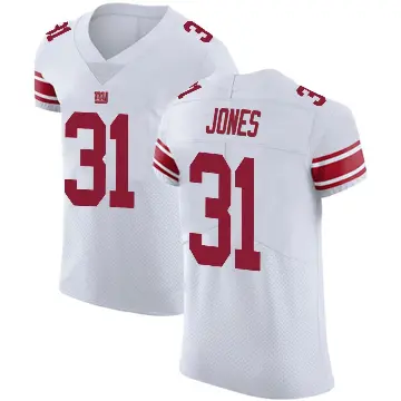＃31 Men's Nic Jones White Elite New York Giants Vapor Untouchable Jersey