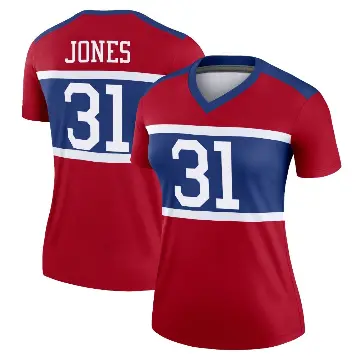 ＃31 Women's Nic Jones Red Legend New York Giants Century Alternate Jersey