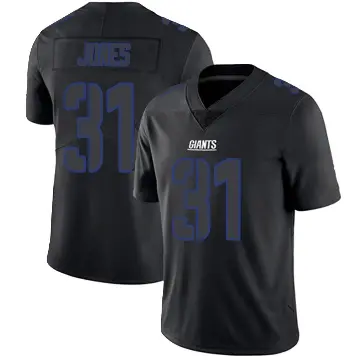 ＃31 Youth Nic Jones Black Impact Limited New York Giants Jersey