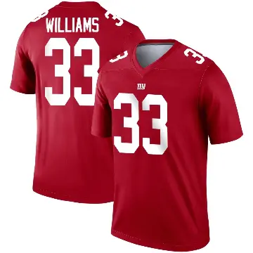 ＃33 Men's Dee Williams Red Legend New York Giants Inverted Jersey