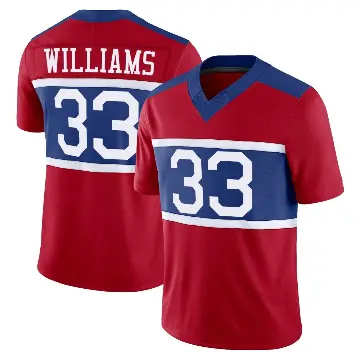 ＃33 Men's Dee Williams Red Limited New York Giants Century Alternate Vapor F.U.S.E. Jersey