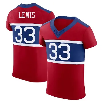 ＃33 Men's Dion Lewis Red Elite New York Giants Century Alternate Vapor F.U.S.E. Jersey