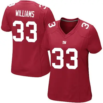 ＃33 Women's Dee Williams Red Game New York Giants Alternate Jersey