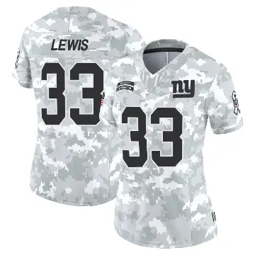 ＃33 Women's Dion Lewis Arctic Camo Limited New York Giants 2024 Salute to Service Jersey