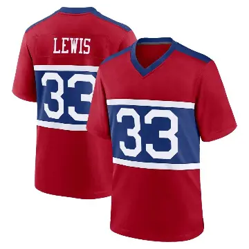 ＃33 Youth Dion Lewis Red Game New York Giants Century Alternate Jersey