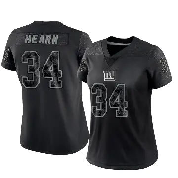 ＃34 Women's Azizi Hearn Black Limited New York Giants Reflective Jersey