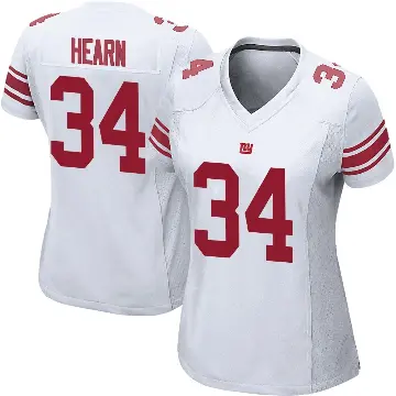 ＃34 Women's Azizi Hearn White Game New York Giants Jersey