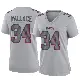 ＃34 Women's K'Von Wallace Gray Game New York Giants Atmosphere Fashion Jersey