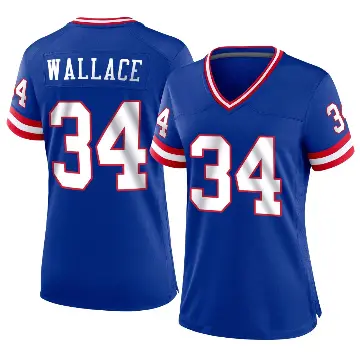 ＃34 Women's K'Von Wallace Royal Game New York Giants Classic Jersey
