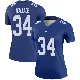 ＃34 Women's K'Von Wallace Royal Legend New York Giants Jersey